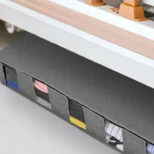 접이식 언더베드 리빙박스 침대 밑 수납 옷 이불 정리