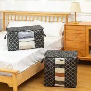 고급 패딩 정리 이불 옷 수납함 정리함 블랙 보관함