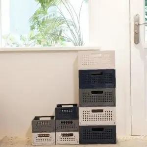 GDM 아이보리 폴딩식 수납박스 정리함 (대)