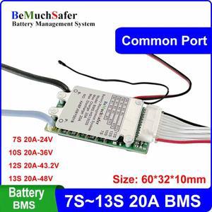 7S 10S 12S 13S 20A BMS 공통 포트 On/Off 스위치 온도 센서 DIY 용 24V 36V 43.2V 48V