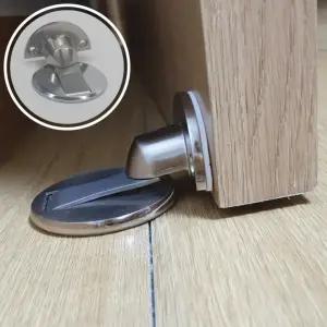 무타공 고급형 방문 자석 도어스토퍼 실버 자석스토퍼 무타공도어스토퍼