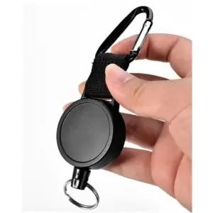 캠핑소지품 카라비너+핀온릴 분실방지 와이어 낚시 1개 세트