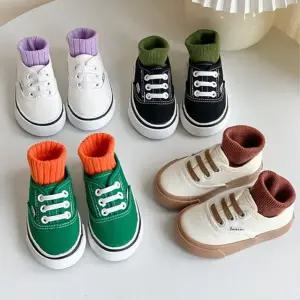 스니커즈 스티치 모던세줄 204929 단색캔버스아동신발(140-220)