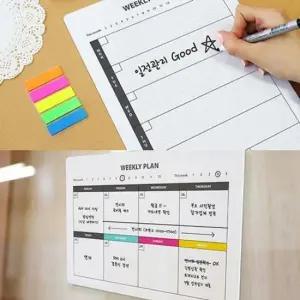 심플화이트보드 마카용 주간플래너 탈부착형 메모보드 화이트보드