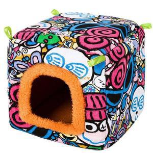 J2HA 귀여운 기니 애완 해먹 따뜻한 다람쥐 돼지 햄스터 은신처 터널 동물 부드러운 동굴 작은 매달려 침대