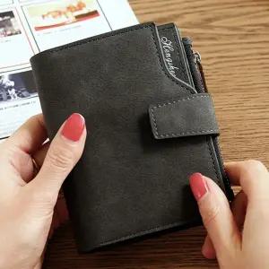 윈스로 카드 반지갑 지퍼포켓 여성 동전지갑 (블랙)