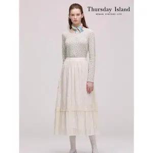 써스데이아일랜드Thursday Island 뒷밴딩 레이스 스커트T242MSK134W2316642