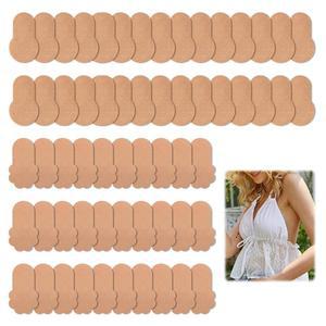 리프트가 있는 일회용 페이스트리 니플 커버 60개(꽃 30개 + 원형 30개), 여성용 가슴 리프팅 테이프, 드레스, 수영복 및 특별 행사 베이지색