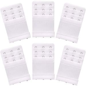 Akstore 6피스 여성용 부드럽고 편안한 탄성 브라 익스텐더 스트랩 3훅 3열 밴드