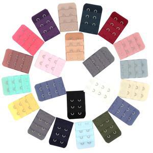 에완다 매장 22개 모듬 컬러 여성 2훅 3줄 간격 브라 익스텐더 스트랩, 랜덤 색상