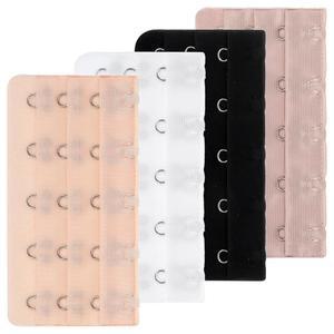 엘드라크스 4PCS 브라 익스텐더 5 후크, 스트랩 3열 신축성 여성용 소프트 스트레치 백 조절 가능 플러스 사이즈 부드럽고 편안한