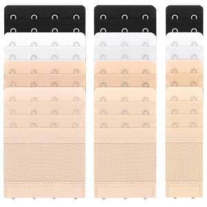 이지미브스 12PCS 여성 브라 익스텐더 2훅/3훅/4훅, 스트랩 익스텐더, 부드럽고 편안한 여성용 엘라스틱 플러스 사이즈 편안함