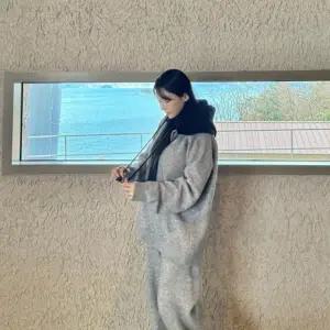 니트 후드넥 워머 바라클라바 블랙