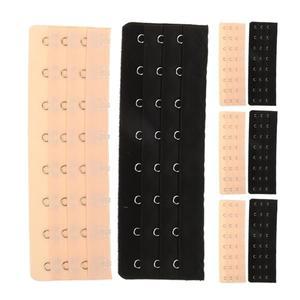 BESPORTBLE 여성용 브라 익스텐더 8 후크 3줄, 탄력 있는 백 클립 부드러운 스트랩 익스텐션(블랙, 베이지)