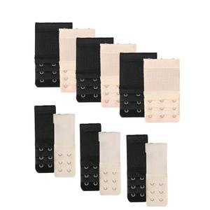 12피스 브라 익스텐더 2 및 3 후크 스트랩리스 코르셋 스트랩 클립 교체 사이즈 블랙, 스킨