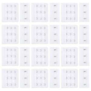 베네크레아 30세트 3 후크 브라 밴드 스트랩, 화이트 백 클립, 익스텐더, 속옷 바느질 DIY용 교체용 걸쇠 익스텐더