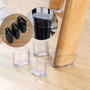 8개 미끄럼 방지 의자 테이블 둥근 패드 레벨링 다리 바닥 피트 먼지 가구 타원형 양말 보호 실리콘 커버