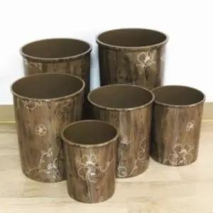 색상커피 대형쓰레기통 휴지통 5호형쓰레기수거통 5호 커피색