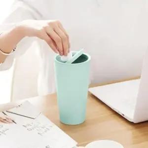 수납 슬림 휴지통 민트미니 쓰레기통