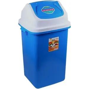 미성플러스 미성웰빙 사각휴지통 블루8호 75L 1개