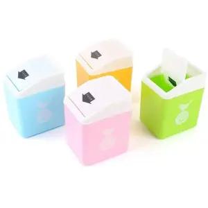 다용도휴지통 미니 사각 테이블 휴지통 디자인휴지통 색상랜덤