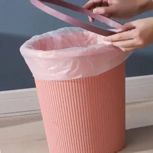 기저귀 스트라이프 원형 오픈 휴지통 소형 핑크