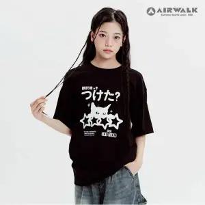 [보리보리/에어워크 주니어]주니어 고양이 그래픽 반팔 티셔츠