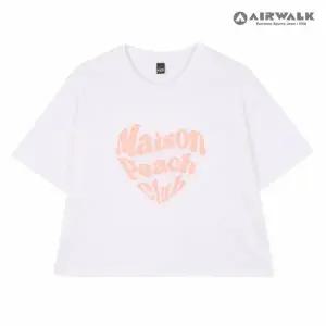 [보리보리/에어워크 주니어]여아 주니어 하트 크롭 반팔 티셔츠