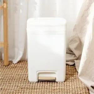 BLANC 페달 휴지통 10L 사각