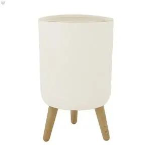 L11428 화이트 우드 휴지통 L