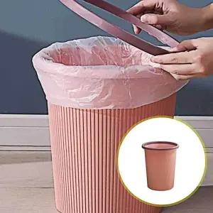 스트라이프 휴지통 원형 핑크 소형 화장실 종량제쓰레기통