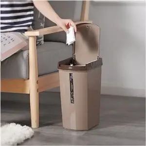원터치 스트로우 쓰레기통 원터치오픈 손잡이 휴지통