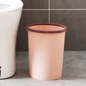 오픈형 휴지통 비닐고정 사무실 쓰레기통 대형핑크