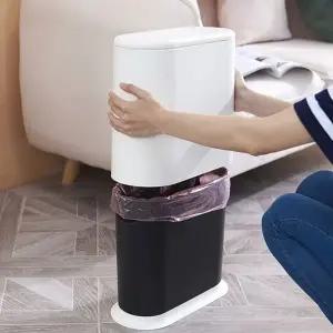 원터치 미니 냄새차단 가정용 화장실 주방 쓰레기통