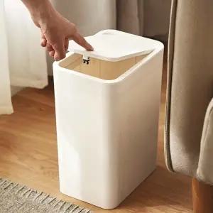 원터치 슬림 8.5L 욕실 휴지통 심플