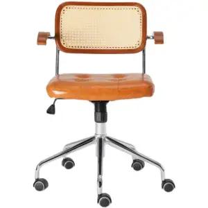 회전 의자 체어 빈티지 바퀴 컴퓨터 컴퓨터 등나무