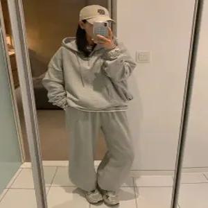 밸런스 반집업 후드 조거 세트 (3 color)