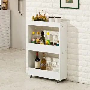 [포메리트]이동식 틈새장 3단 주방선반 대