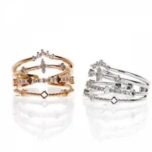 [라일리쥬얼리] Rly BS 레이어드 큐빅반지 RM-1035