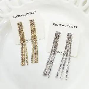 [라일리쥬얼리] Rly BS 글램파티 3줄 쥴란 샹드리에 드롭귀걸이