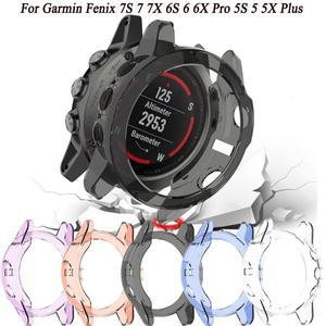 [호환품]Garmin Fenix 7 7S 7X 5S 5 5X Plus 6S 6 6X Pro 스마트 호환 시계 보호대 프레임 소프트 클리어