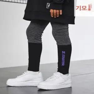 스타터 [ST224BLG71] 기모 컬러 블록 레깅스 차콜)