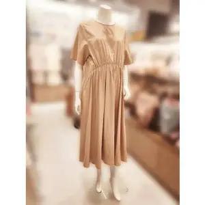 [마더피아](강남점)와코루 마더피아 임부 셔링 롱 원피스 / ROP8048 베이지