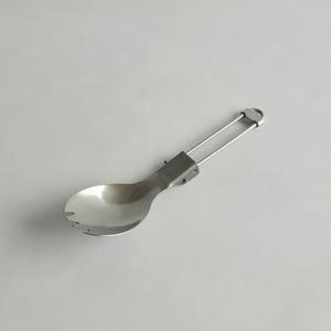 단테의 견해 티타늄(광택 처리된) 접이식 스포크 | 하이킹 및 캠핑용 초경량 식기류