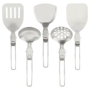 카칼로테 캠핑 주방용품 세트, 5Pcs 스테인리스 휴대용 접이식 야외 조리기구, 캠핑용품 RV 차량용, 텐트 캠핑카, 피크닉 바비큐