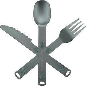 마그네틱 캠핑 도구 세트, 알루미늄 식기 나이프, 포크 & 스푼, 캠핑, 요리 및 야외 식사를 위한 여행 도구, 3팩, 그레이