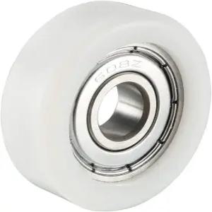 uxcell 4pcs 8x32x12mm 롤러 들러 베어링 풀리 슬라이딩 가이드 컨베이어 롤링 휠 기계 장비 도어 윈도우