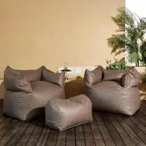 아트박스 보니타빈백 초대형 뉴헤븐 BN801 비건레더 빈백소파풋스툴세트