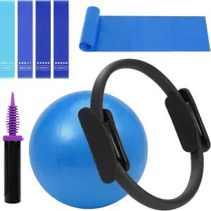 웬디시 필라테스 링 피트니스 서클 세트 여성용 고저항 요가 장비 세트에는 9인치 소형 운동 볼 가정용