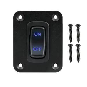 ULITECO 로커 스위치 패널 1 갱 토글 12V 방수 5핀 보트 온오프 자동차 교체 해상 ATV 트레일러용 조명